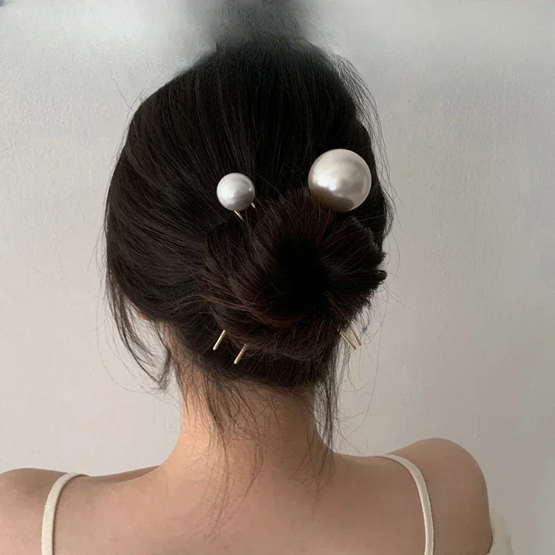 Bobby Pin Bulk - Koreanische U-förmige Haarnadeln Vintage Elegante Perle