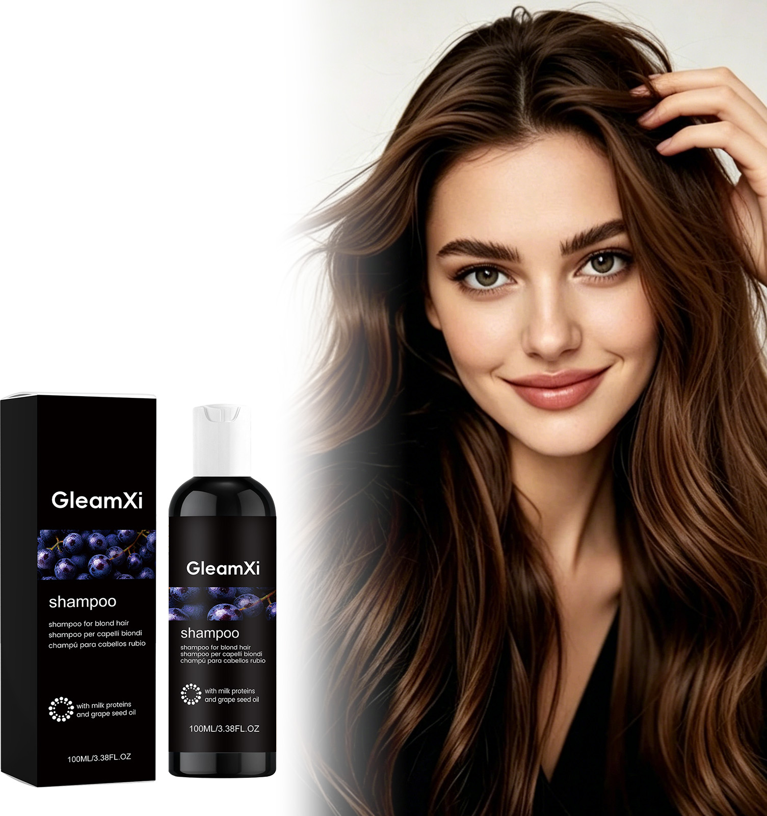 Hair Care For Dry And Frizzy Hair - GleamXi Blondhaar-Farbschutz-Shampoo Tiefenwirksame Feuchtigkeitspflege Anti-Trockenheit Anti-Frizz