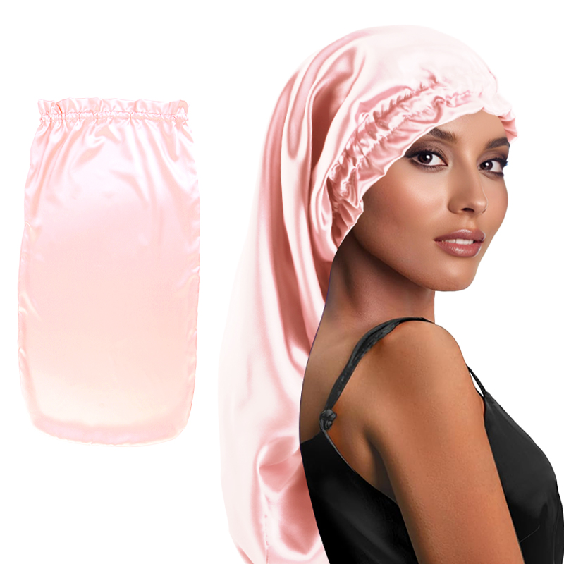 Hair Care Long Hair - Neue lange Satin-Schlafmütze für Damen, elastische