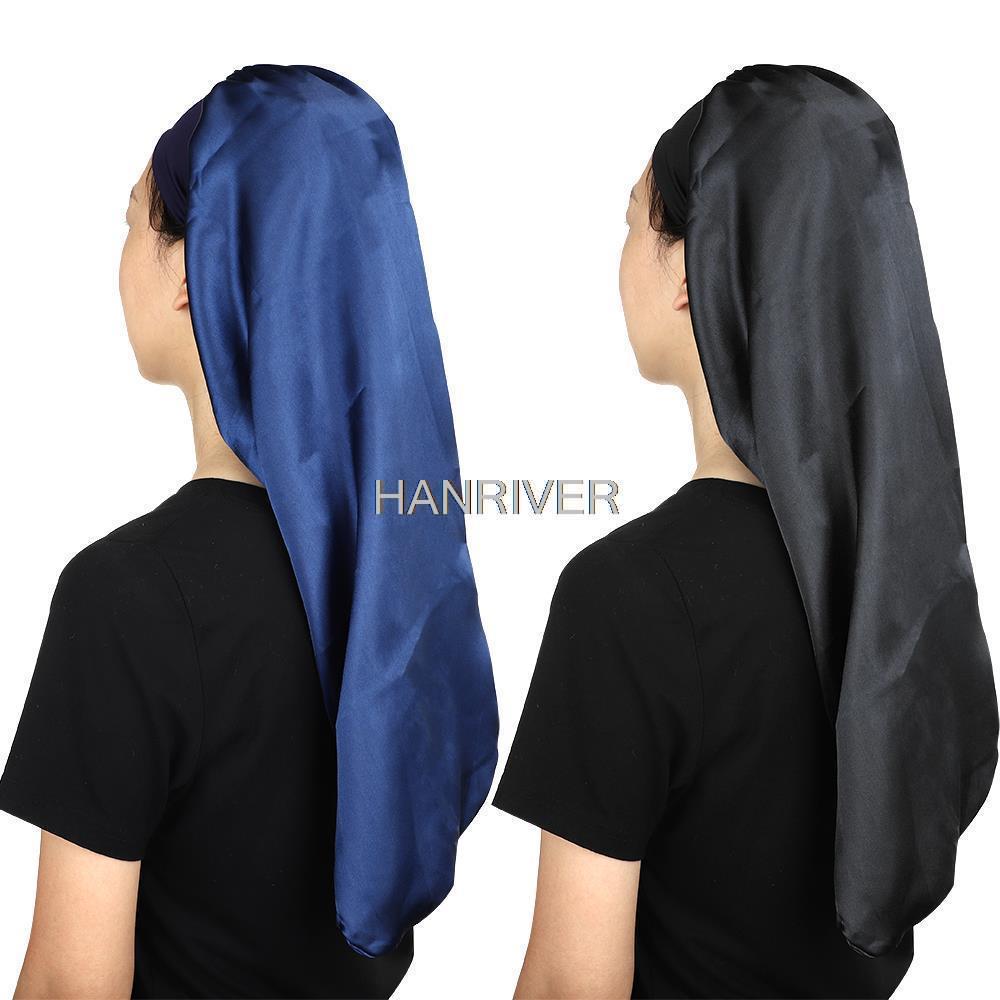 Hair Care Long Hair - Satin-Mütze, langes Haar, Hut, weiches Gummiband,