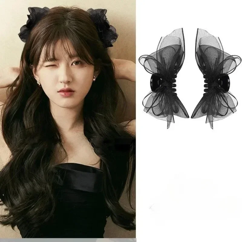 Bobby Pin Bulk - 2 stücke Schwarz Matte Bowknot Mesh