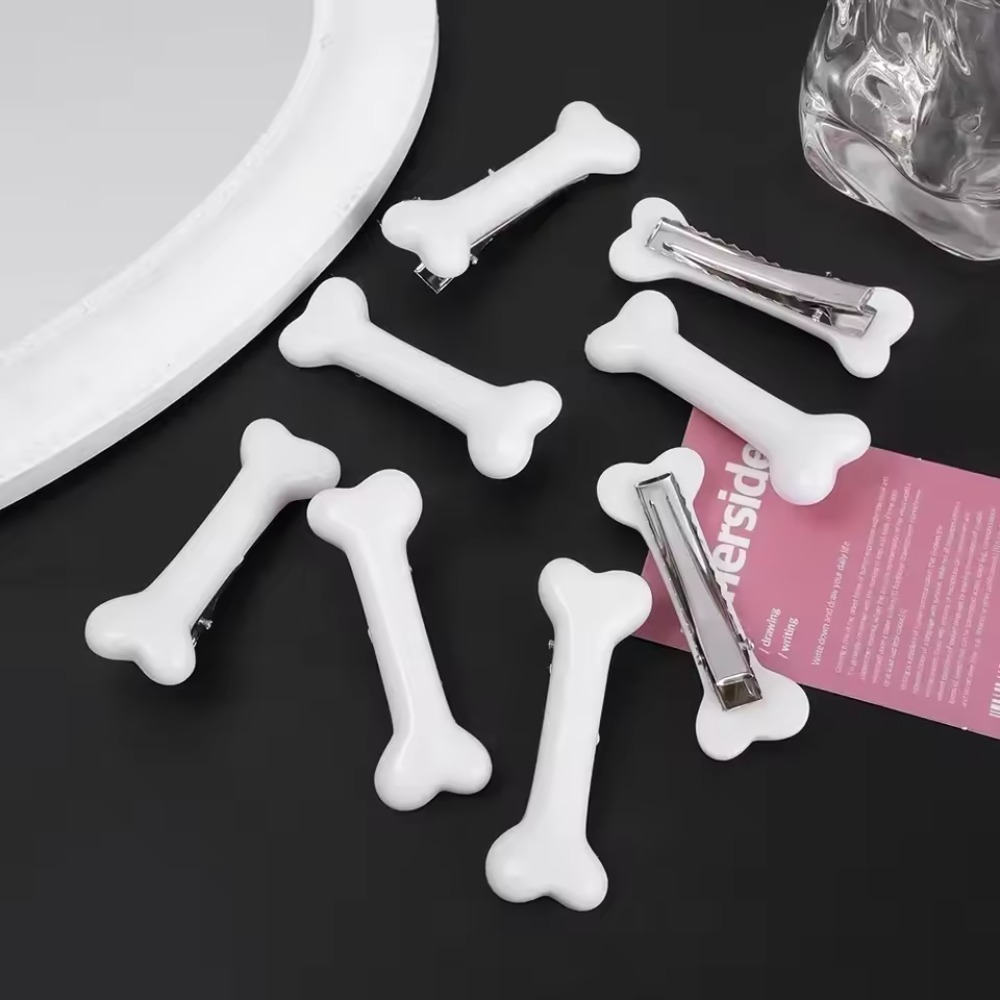 Bobby Pin Bulk - Y2K Weiße Knochen Haarspange Niedliche Bobby