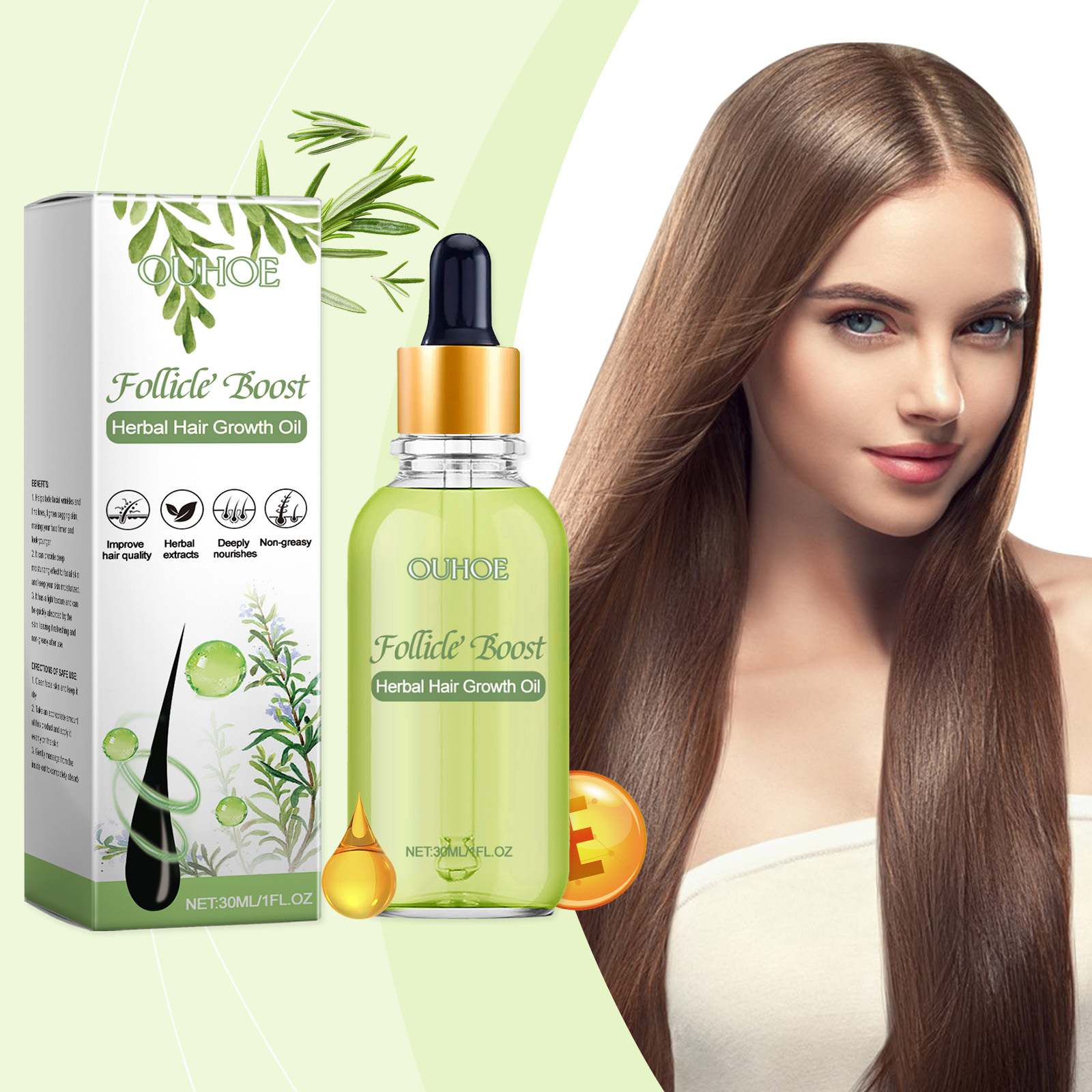 Hair Care Herbal Products - Kräuter-Haarwuchsöl zur Reparatur von geschädigtem, trockenem