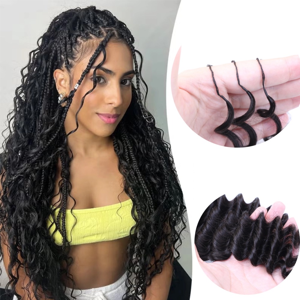 Hair Care Color - 100% Echthaar Miracle Knots Vorgeknotete Echthaar-Häkelbündel