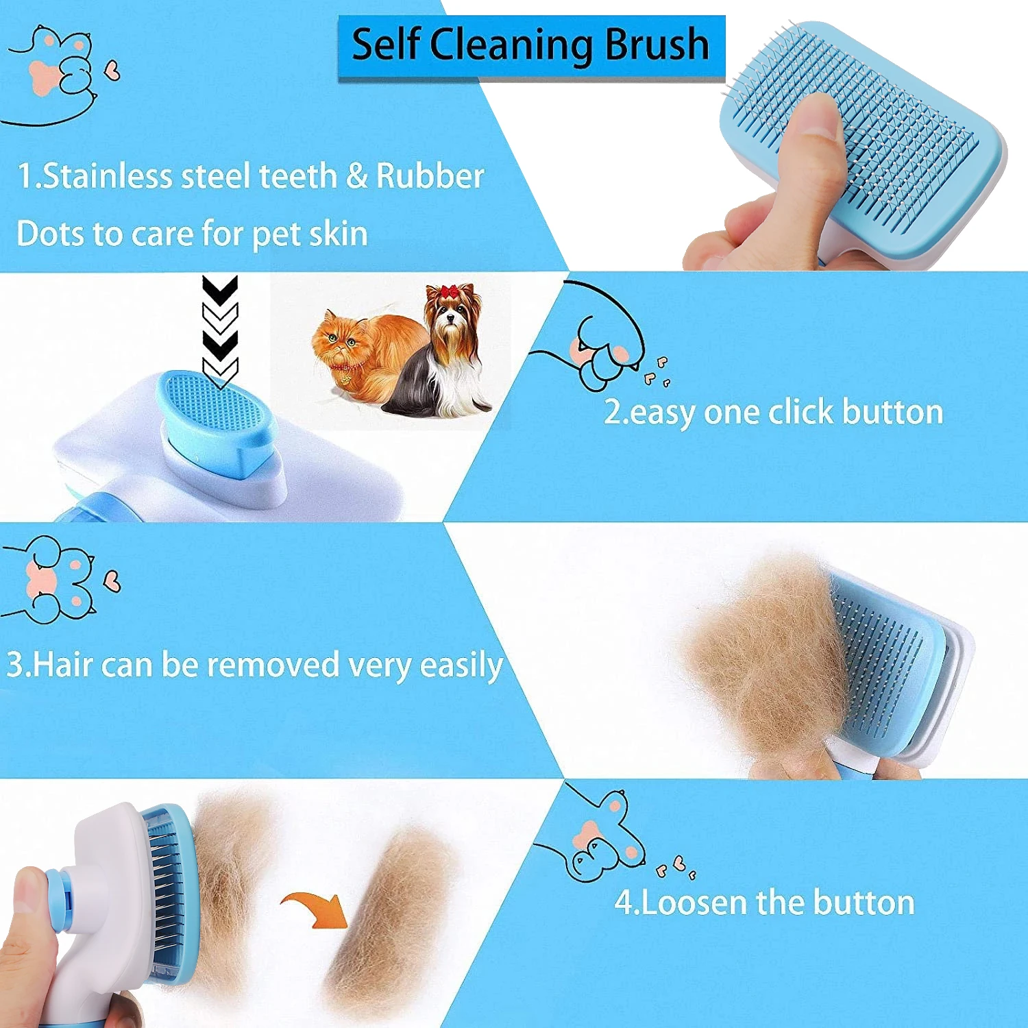 Hundehaarentfernungsbürste Kat – Hair Care Long Hair Bewertung und Preis