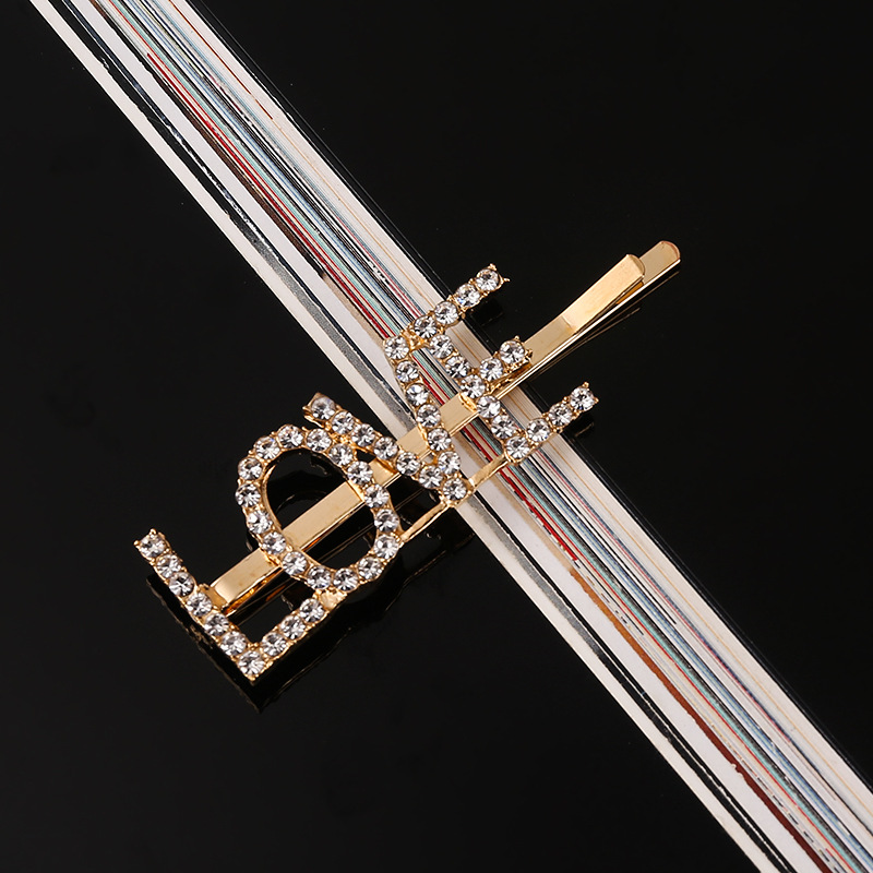Mode Strass Buchstaben Barrett – Bobby Pin Bulk Bewertung und Preis