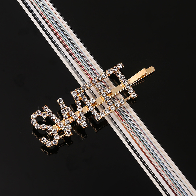 Mode Strass Buchstaben Barrett – Bobby Pin Bulk Bewertung und Preis