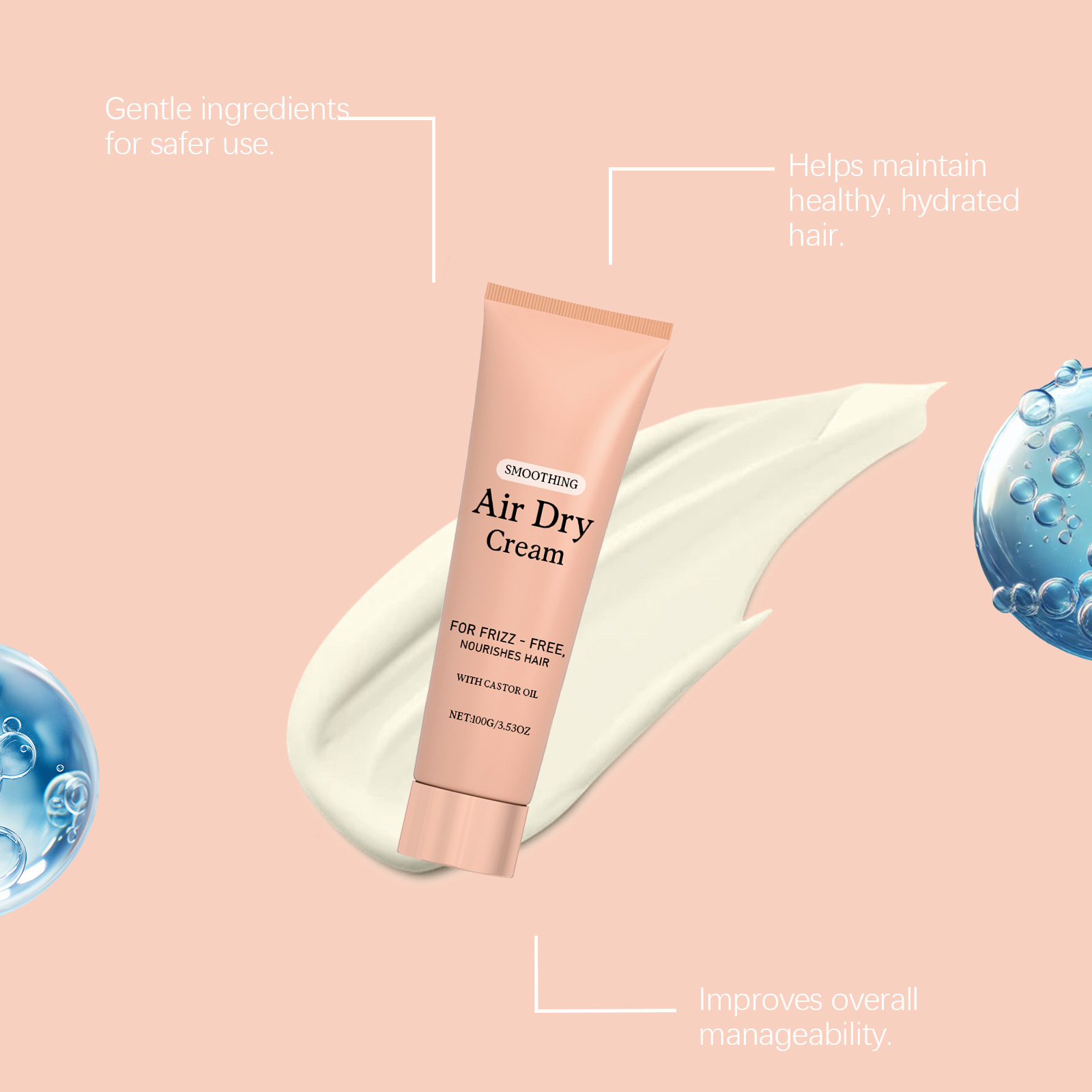 Lufttrocknende Glättungscreme  – Hair Care For Dry And Frizzy Hair Bewertung und Preis